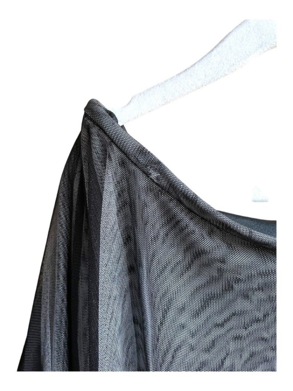 Alexia Admor Size 6 Black Gray A-line Midi Length Tulle Layered Skirt - Picture 3 of 7